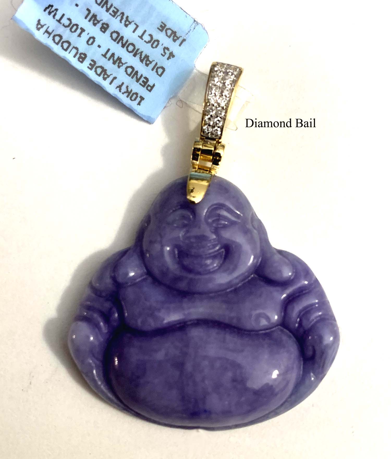 purple jade buddha necklace