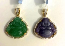 diamond jade buddha pendant