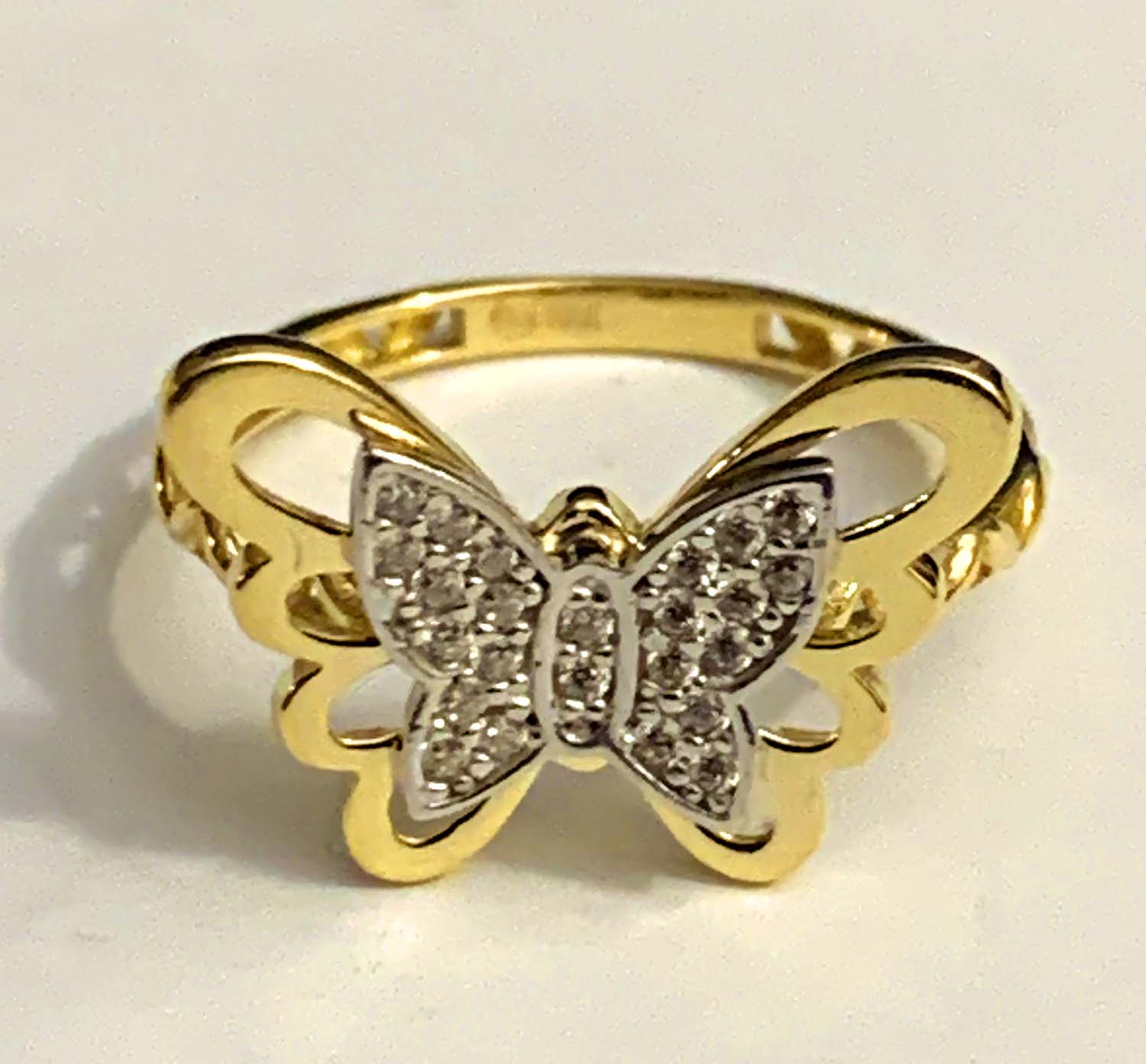 10k butterfly ring